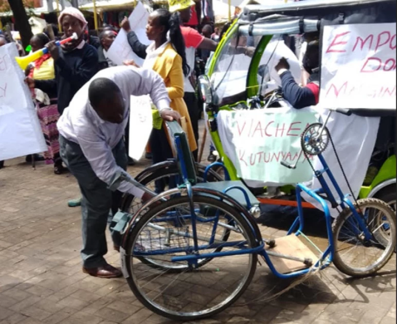 Nairobi: Vendors living with disability protest over harassment by Kanjos 