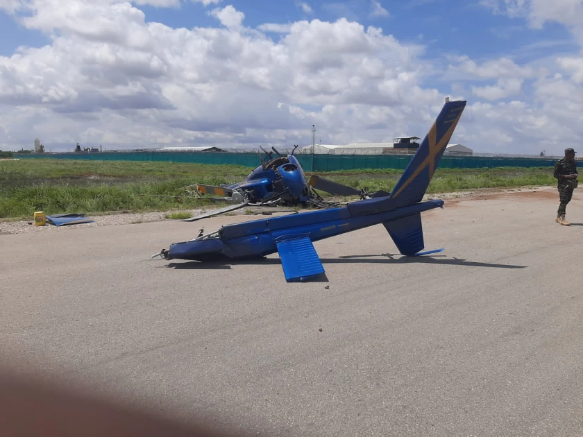 Helicopter carrying MCA crashes at Wajir Airport during take-off