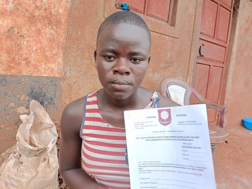Confusion as female student in Siaya gets Form One placement in a boys' national school   