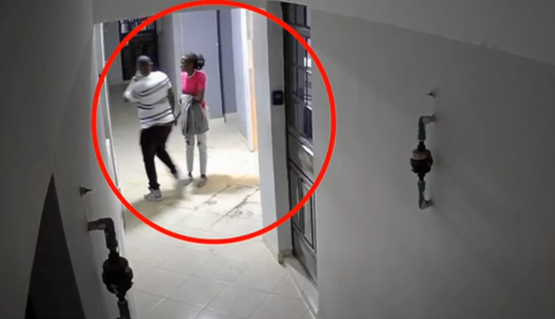 CCTV Footage Of Last Meeting Between Man & 19-Year-Old Woman Who Fell From Kasarani Apartment