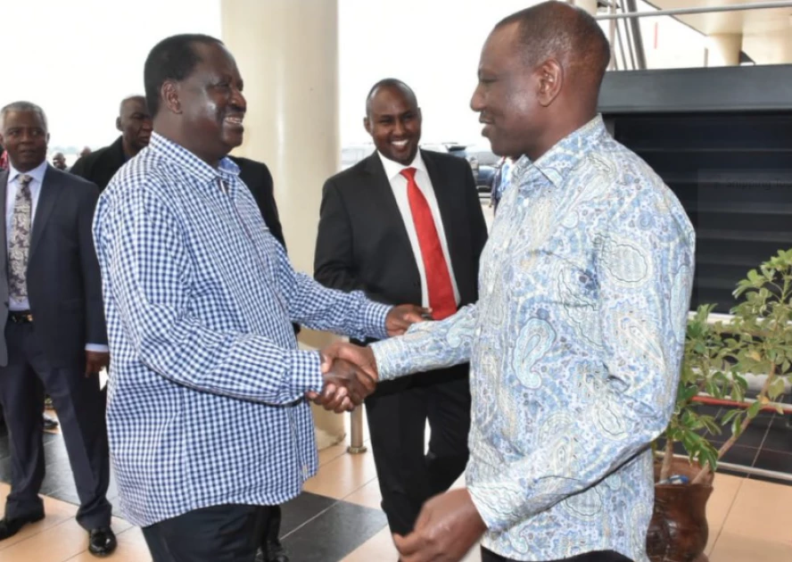 DP Ruto apologises to Raila over stoning of his chopper in Uasin Gishu
