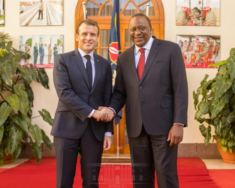 Uhuru congratulates French president Emmanuel Macron on re-election