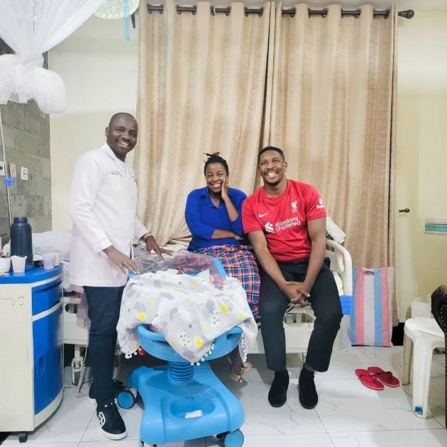 Jackie Matubia and Blessing Lung'aho welcome first child