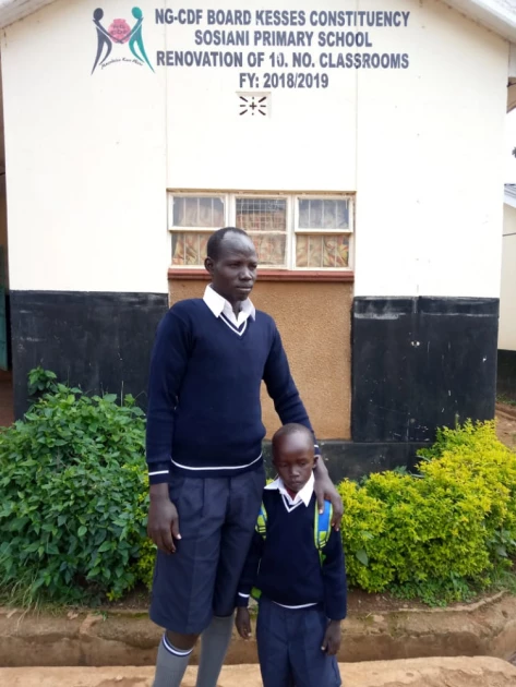 [PHOTOS] Eldoret father joins same primary school as son, 8