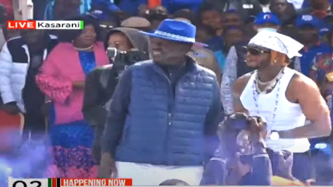 Diamond Platnumz performs at final Azimio rally, endorses Raila for president
