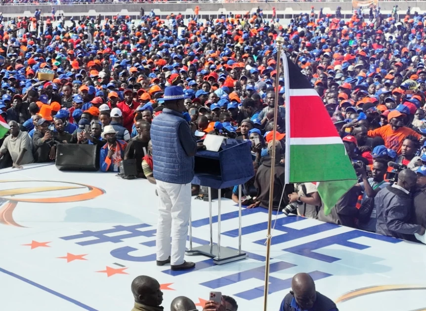 'I have seen Canaan': Raila confident of victory as Azimio holds final rally in Kasarani