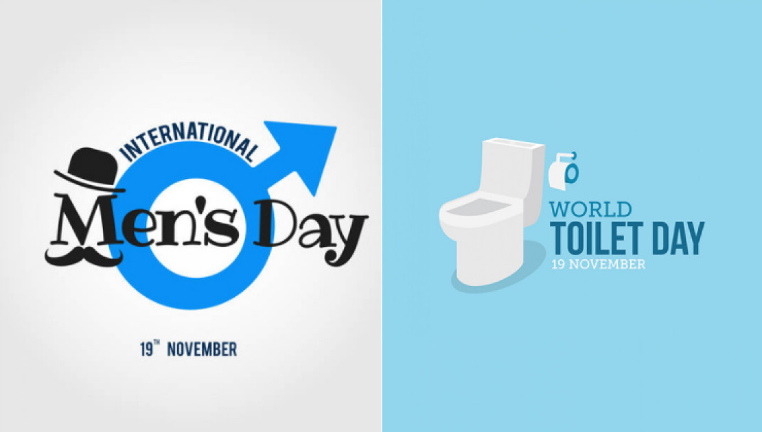 Why are International Men's Day and World Toilet Day celebrated on the same day?