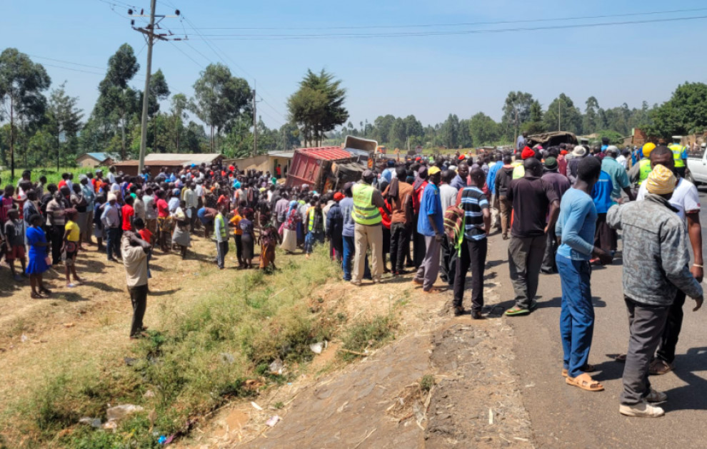Two killed in trailer accident on Webuye - Malaba road