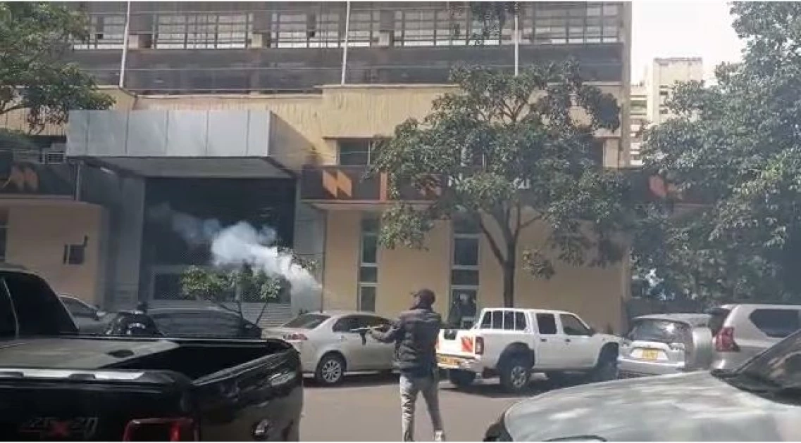 Police lob teargas to disperse anti-Finance Bill protesters in Nairobi